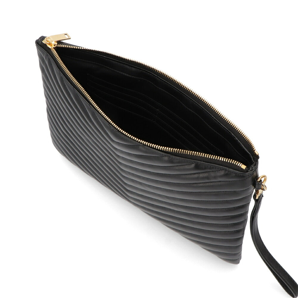 サンローラン SAINT LAURENT バッグ クラッチバッグ ユニセックス  ブラック カーフレザー タブレットポーチ　キルティング 559193