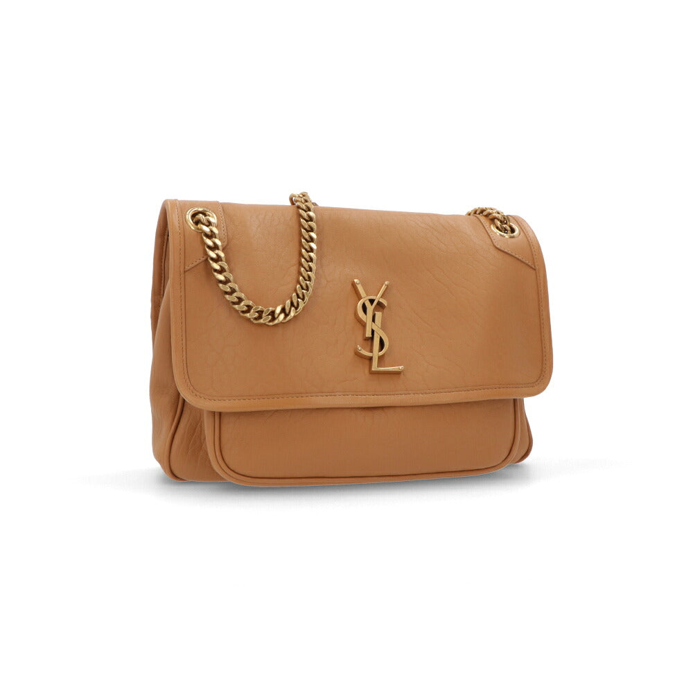 サンローラン SAINT LAURENT バッグ ショルダーバッグ レディース  ブラウン ラムレザー チェーンショルダーバッグ 633178