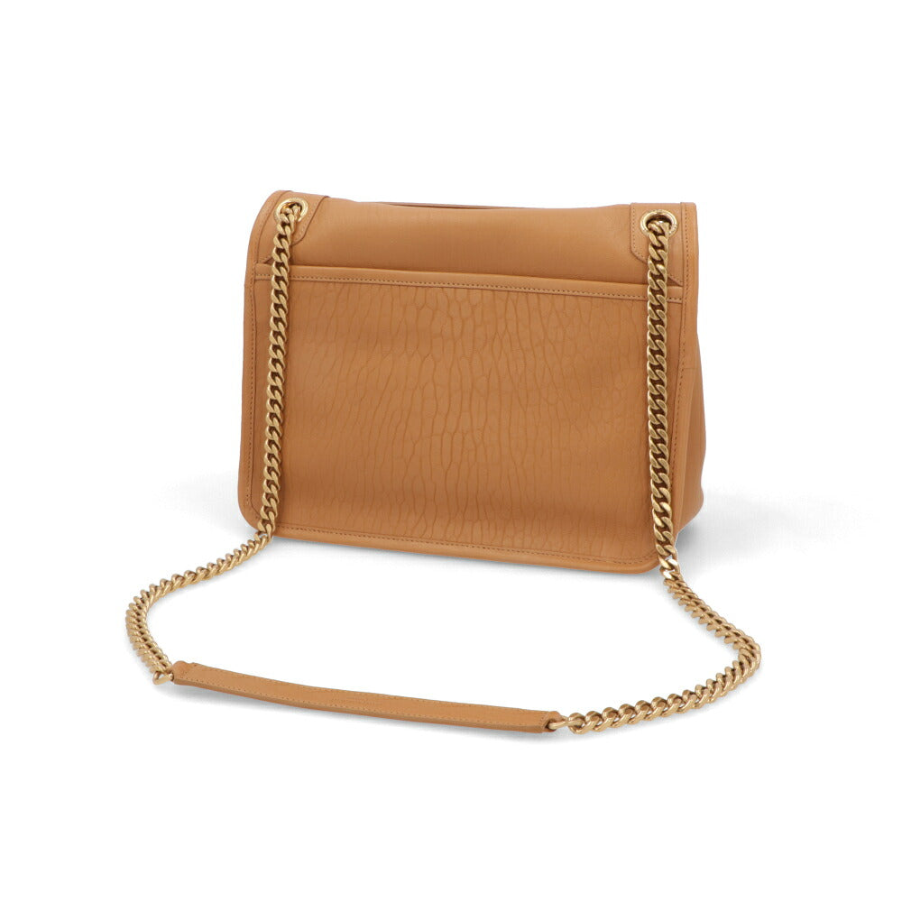 サンローラン SAINT LAURENT バッグ ショルダーバッグ レディース  ブラウン ラムレザー チェーンショルダーバッグ 633178
