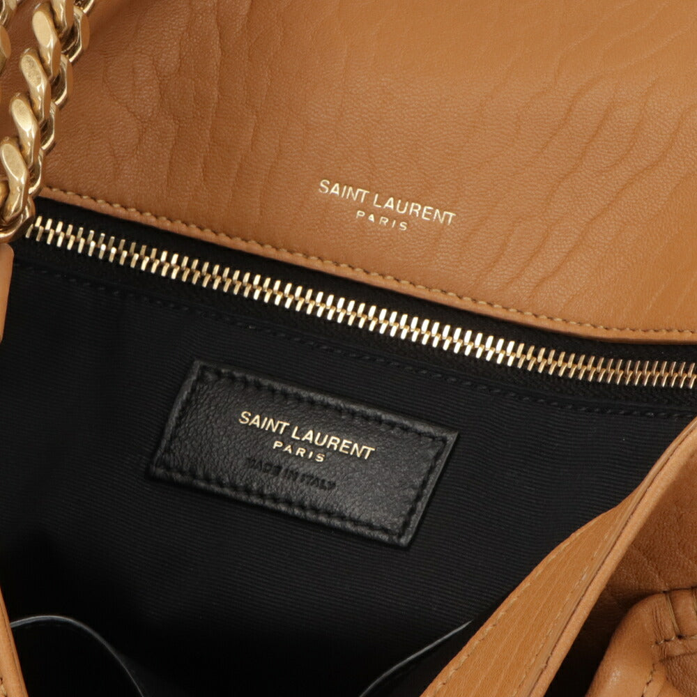サンローラン SAINT LAURENT バッグ ショルダーバッグ レディース  ブラウン ラムレザー チェーンショルダーバッグ 633178
