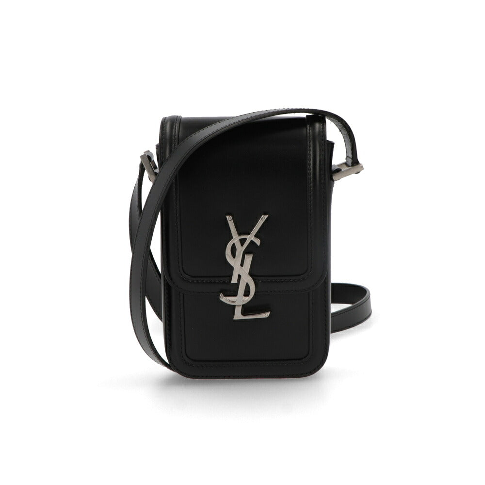 サンローラン SAINT LAURENT バッグ ショルダーバッグ ユニセックス  ブラック カーフスキンレザー ミニサッチェルバッグ 753963