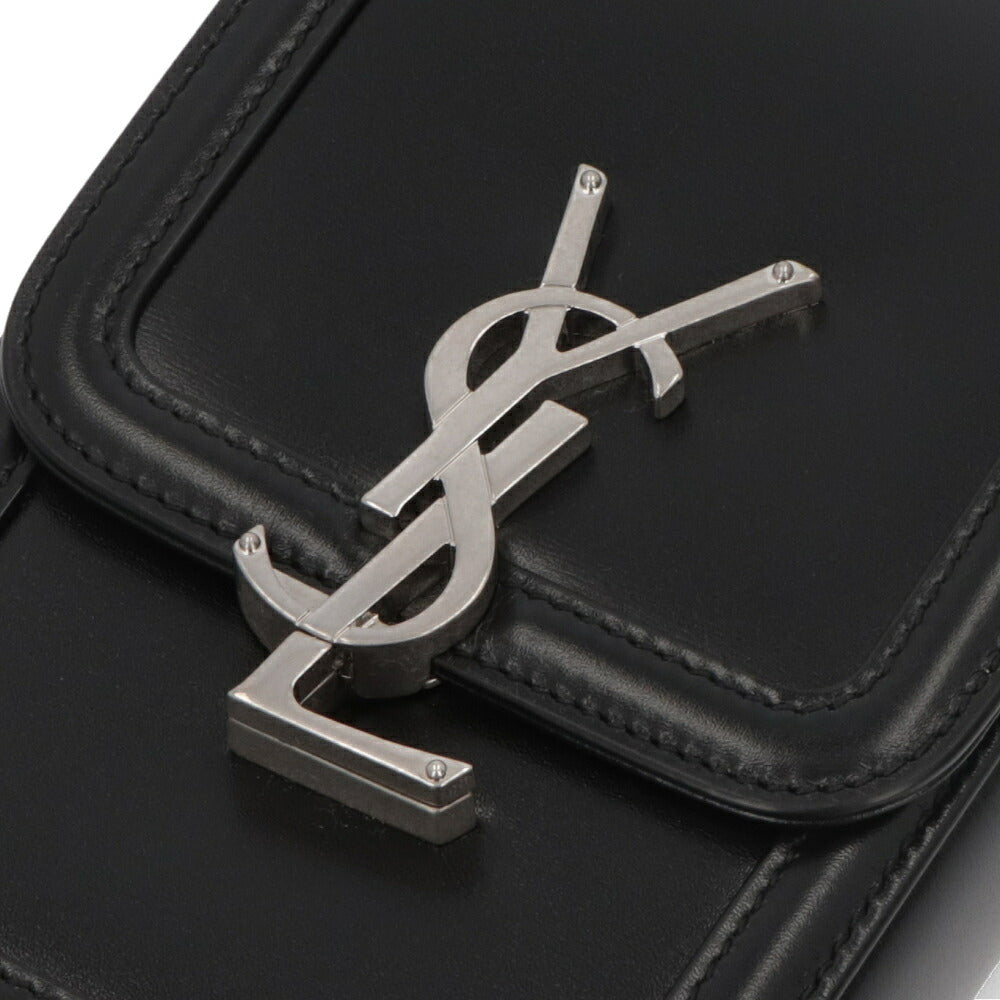 サンローラン SAINT LAURENT バッグ ショルダーバッグ ユニセックス  ブラック カーフスキンレザー ミニサッチェルバッグ 753963