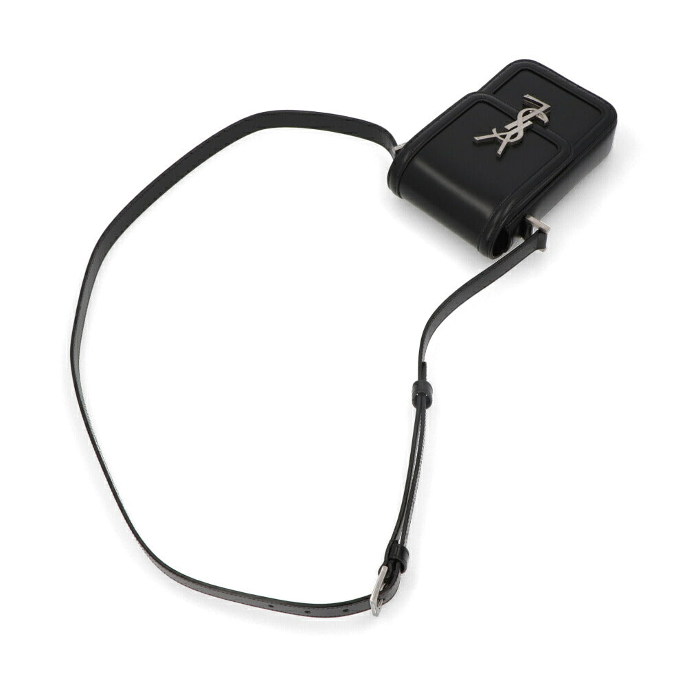 サンローラン SAINT LAURENT バッグ ショルダーバッグ ユニセックス  ブラック カーフスキンレザー ミニサッチェルバッグ 753963