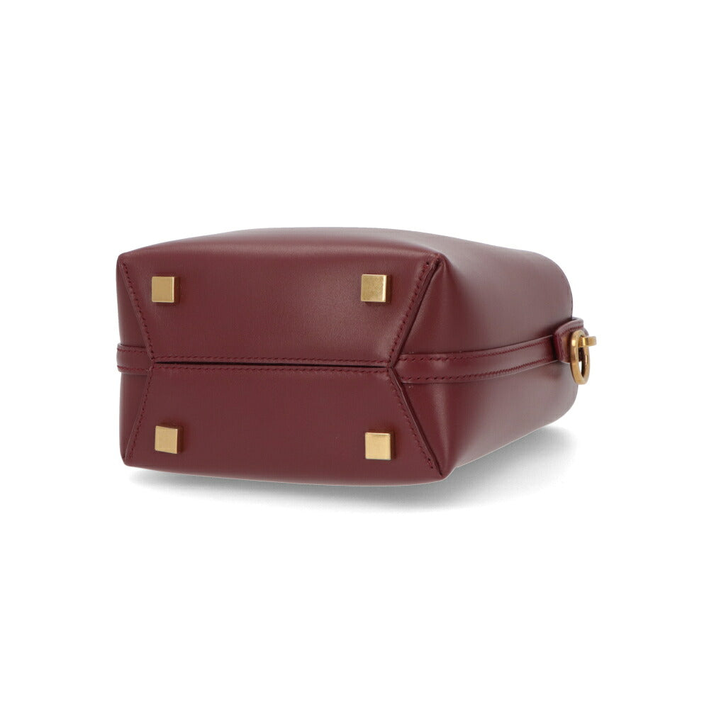 サンローラン SAINT LAURENT バッグ ショルダーバッグ レディース  1000 3360 ボルドー カーフスキンレザー LE37 ミニバケットバッグ 765870