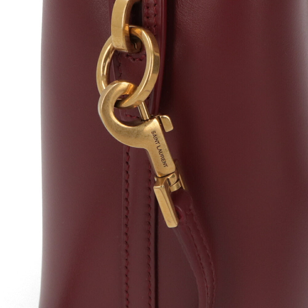 サンローラン SAINT LAURENT バッグ ショルダーバッグ レディース  1000 3360 ボルドー カーフスキンレザー LE37 ミニバケットバッグ 765870