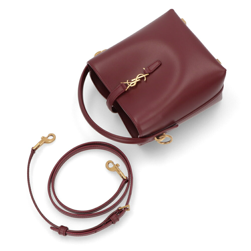 サンローラン SAINT LAURENT バッグ ショルダーバッグ レディース  1000 3360 ボルドー カーフスキンレザー LE37 ミニバケットバッグ 765870