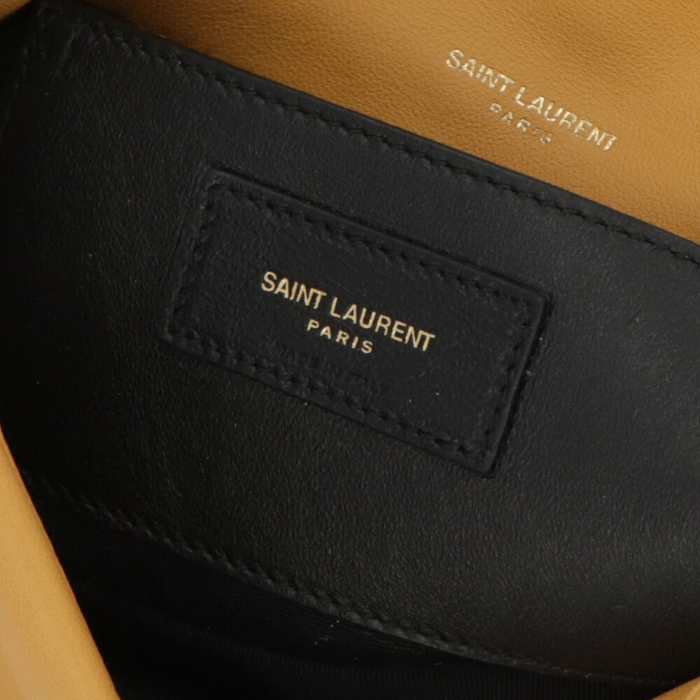 サンローラン SAINT LAURENT バッグ ショルダーバッグ レディース  マスタード ラムスキン ミニショルダー チェーンバッグ 766754