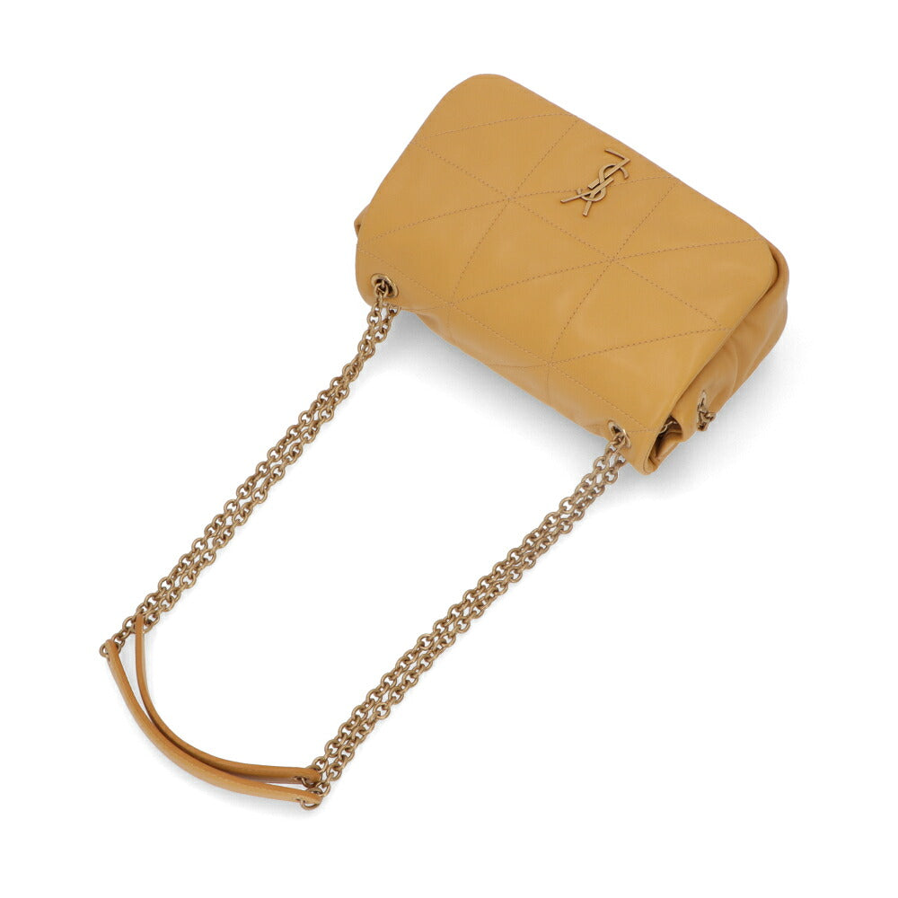 サンローラン SAINT LAURENT バッグ ショルダーバッグ レディース  マスタード ラムスキン ミニショルダー チェーンバッグ 766754