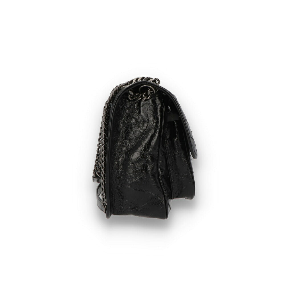 SAINT LAURENT サンローラン レディース バッグ ショルダーバッグ ニキ ミディアム ブラック レザー チェーンショルダー 633158 0EN04