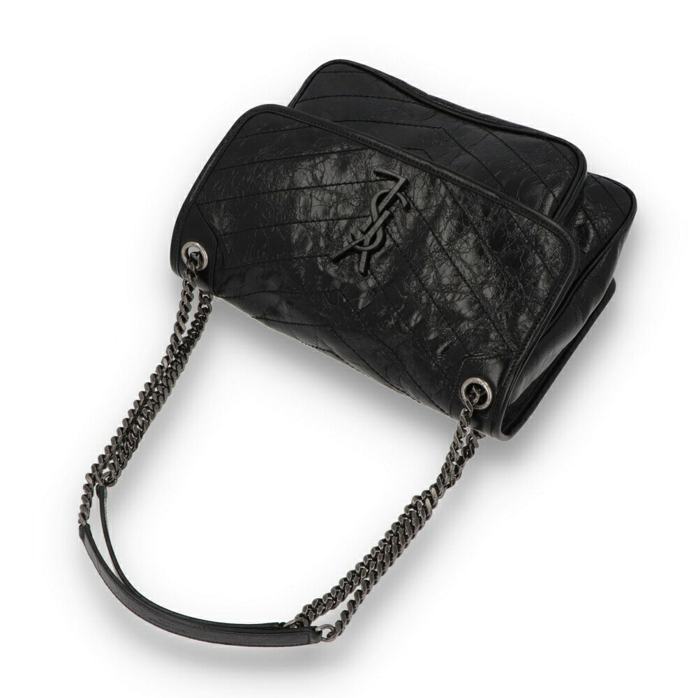 SAINT LAURENT サンローラン レディース バッグ ショルダーバッグ ニキ ミディアム ブラック レザー チェーンショルダー 633158 0EN04