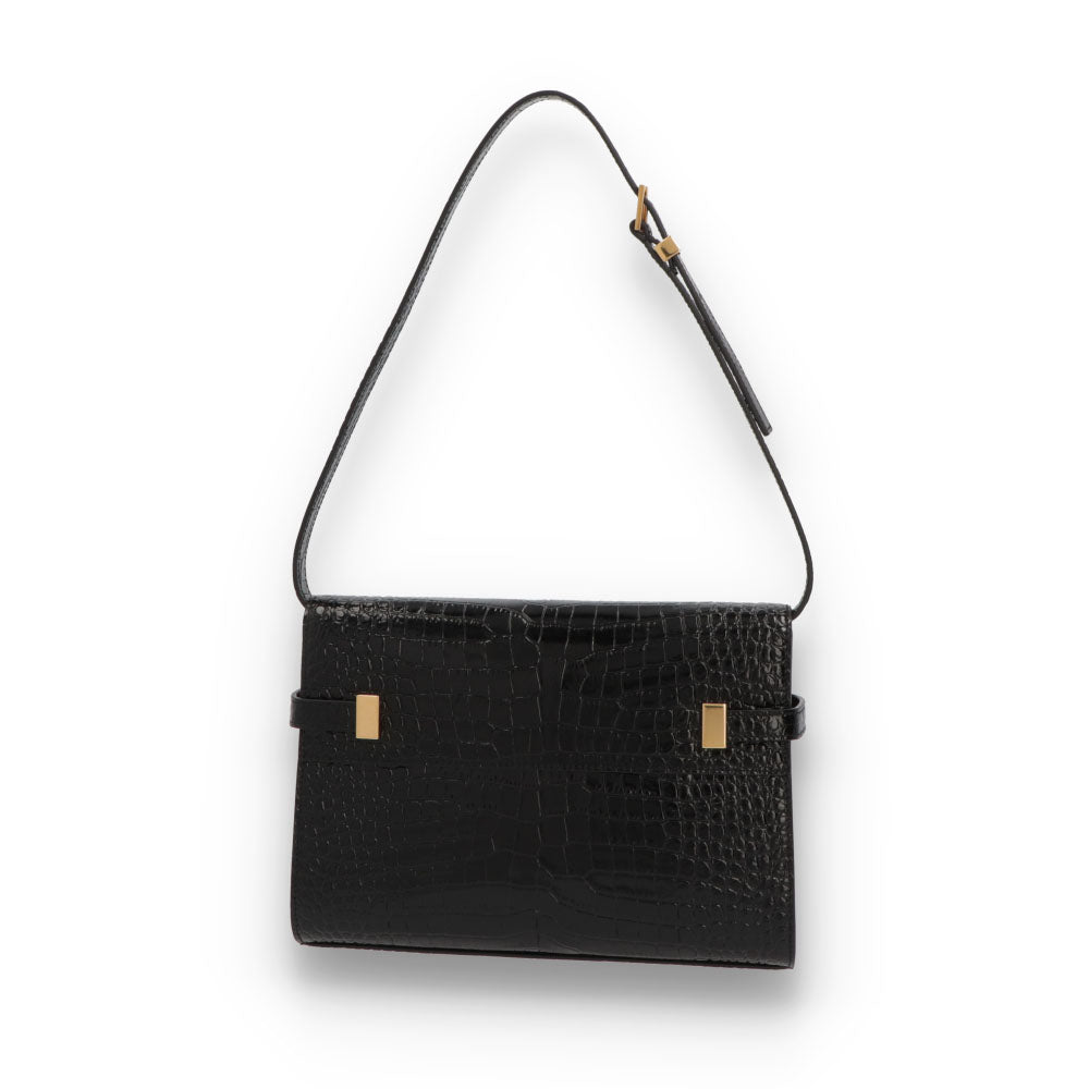 SAINT LAURENT サンローラン レディース バッグ ショルダーバッグ マンハッタン ブラック カーフ クロコ 675626 DND0W