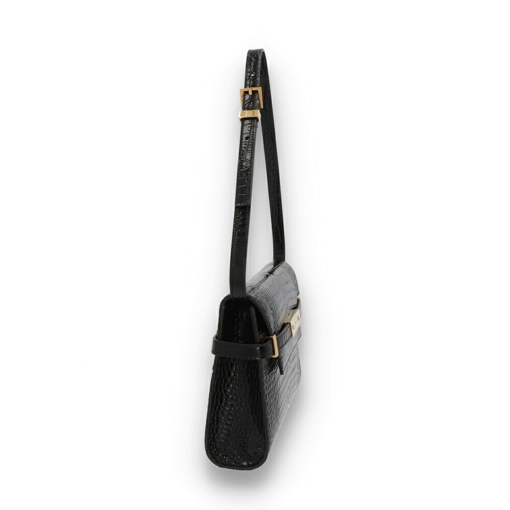 SAINT LAURENT サンローラン レディース バッグ ショルダーバッグ マンハッタン ブラック カーフ クロコ 675626 DND0W