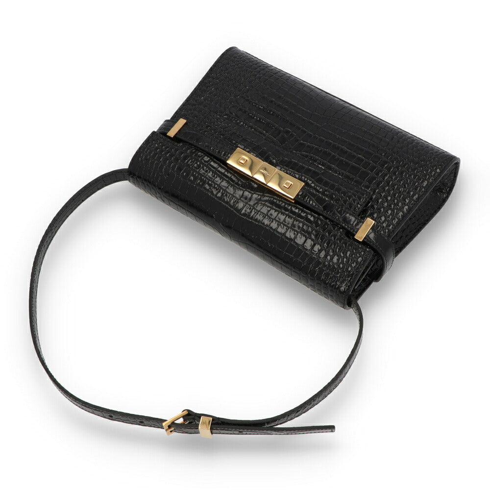 SAINT LAURENT サンローラン レディース バッグ ショルダーバッグ マンハッタン ブラック カーフ クロコ 675626 DND0W