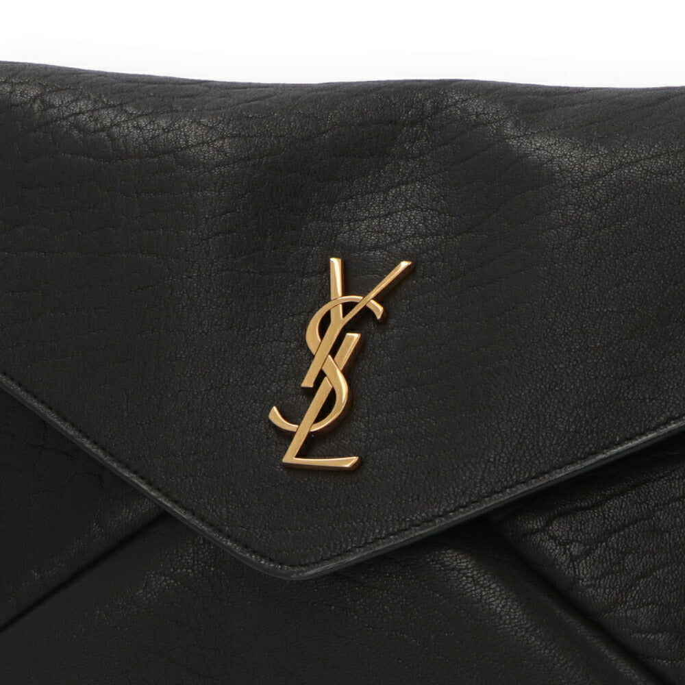 SAINT LAURENT サンローラン レディース バッグ クラッチバッグ エンベロープ ブラック カーキブラウン ラムスキン ポーチ 769307 AACYT