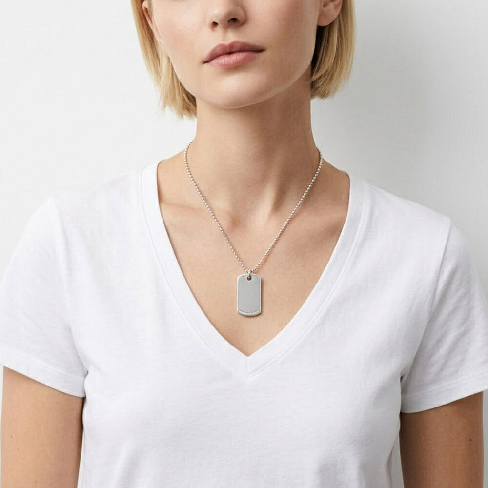 Tiffany & Co ティファニー メンズ アクセサリー ネックレス シルバー スターリングシルバー メイカーズ I.D.タグ ペンダント 63448672