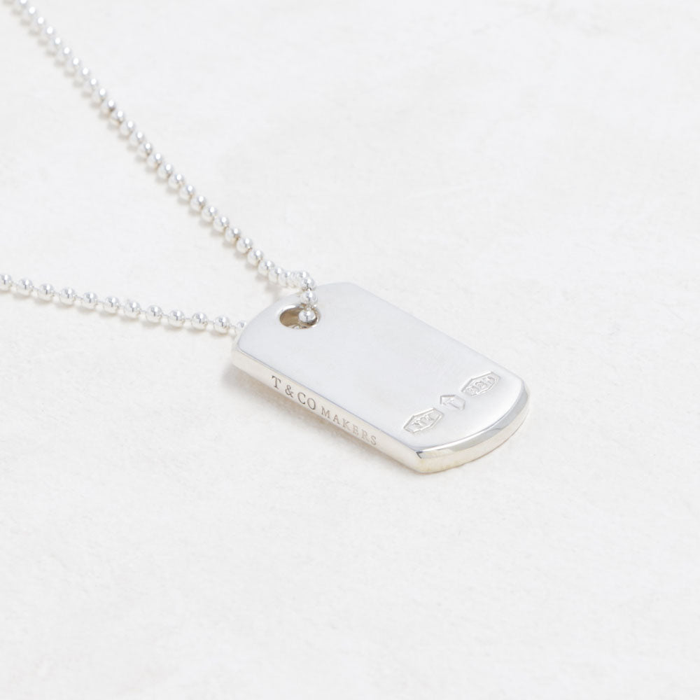 Tiffany & Co ティファニー メンズ アクセサリー ネックレス シルバー スターリングシルバー メイカーズ I.D.タグ ペンダント 63448672