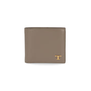 TOD'S 財布 二つ折り財布 グレージュ ロゴ レザーケース XAMTSYC0300RLO