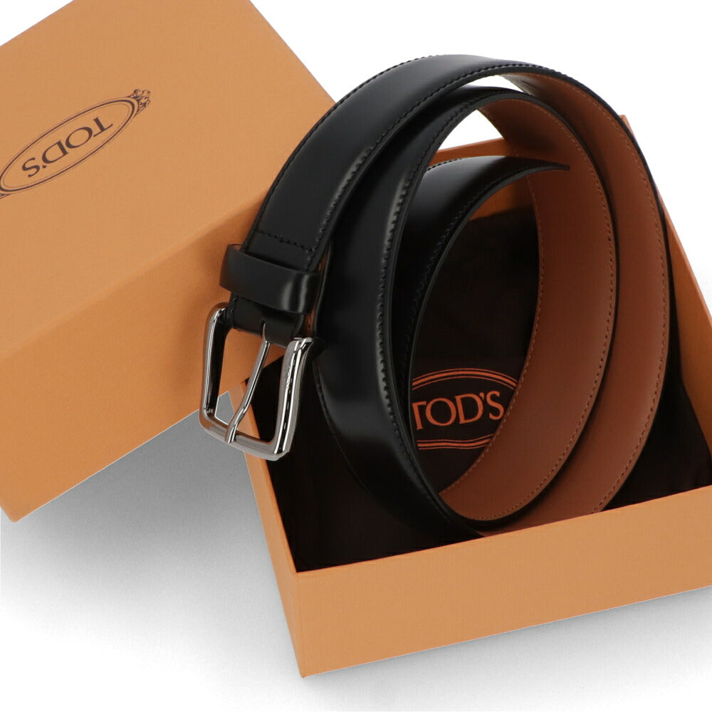 TOD'S トッズ メンズ 雑貨 ベルト ブラック レザー ソフトレザー メタルバックル XCMCP610100EY0