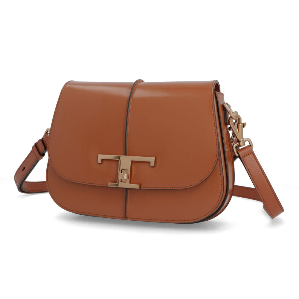 TOD'Sショルダーバッグ ブラウン T TIMELESS Tタイムレス XBWTSGI0100KET