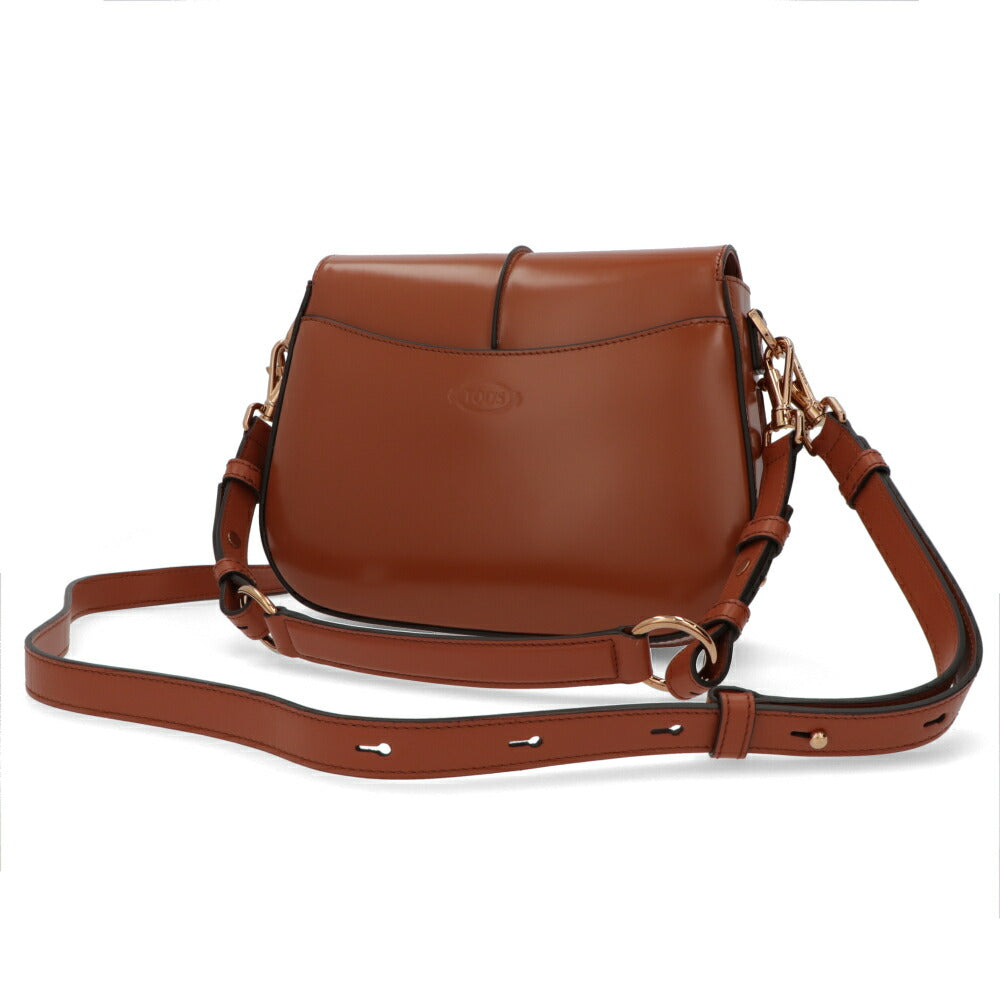 TOD'Sショルダーバッグ ブラウン T TIMELESS Tタイムレス XBWTSGI0100KET