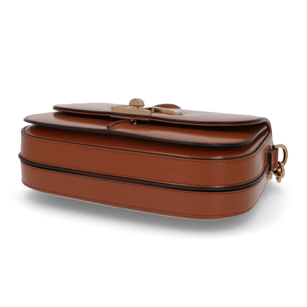 TOD'S トッズ ショルダーバッグ ブラウン T TIMELESS Tタイムレス XBWTSGI0100KET