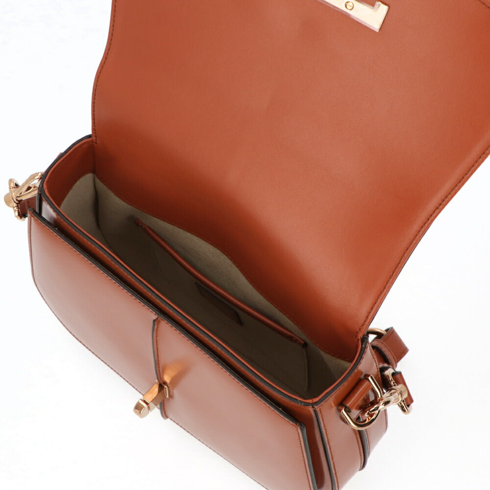 TOD'Sショルダーバッグ ブラウン T TIMELESS Tタイムレス XBWTSGI0100KET