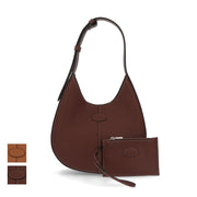 トッズ TOD'S バッグ ショルダーバッグ レディース Di Bag キャメル ダークブラウン ミニ ホーボーバッグ フラットポーチ付き XBWDBSR9100YAT