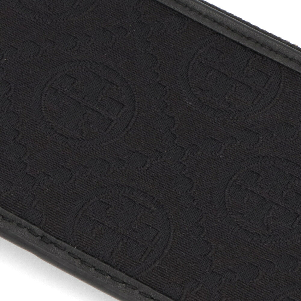 TORY BURCH トリー バーチ レディース カードケース ブラック レザー キャンバス フラグメントケース モノグラム 159293