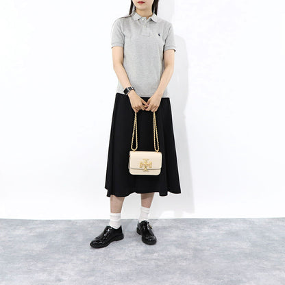 トリー バーチ Tory Burch バッグ ショルダーバッグ レディース エレノア スモールバッグ ブラウン オフホワイト イタリアンレザー ダブルT ゴールド金具 チェーンショルダー 73589 1