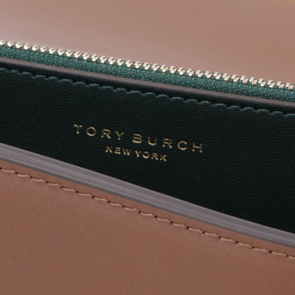 トリー バーチ Tory Burch バッグ ショルダーバッグ レディース エレノア スモールバッグ ブラウン オフホワイト イタリアンレザー ダブルT ゴールド金具 チェーンショルダー 73589 1