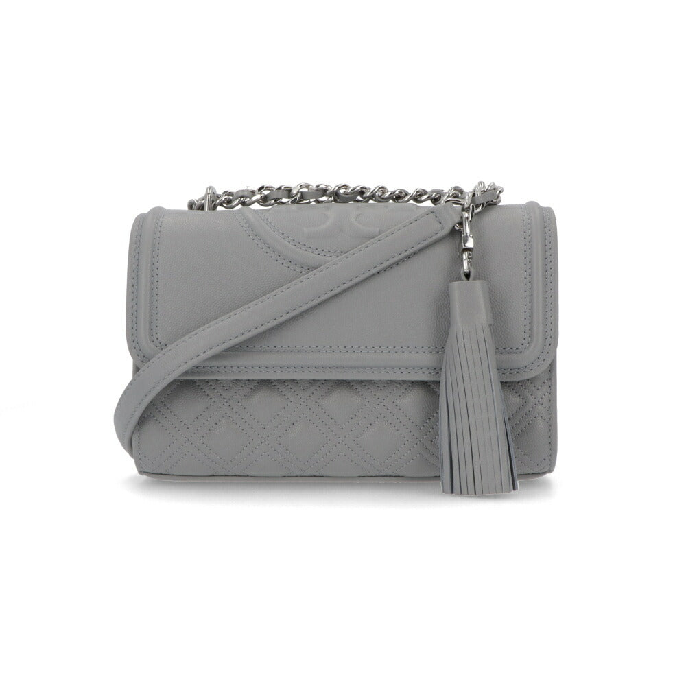 Tory Burch ショルダーバッグ  ライトブルー キルティング クロスボディバッグ タッセル 158435