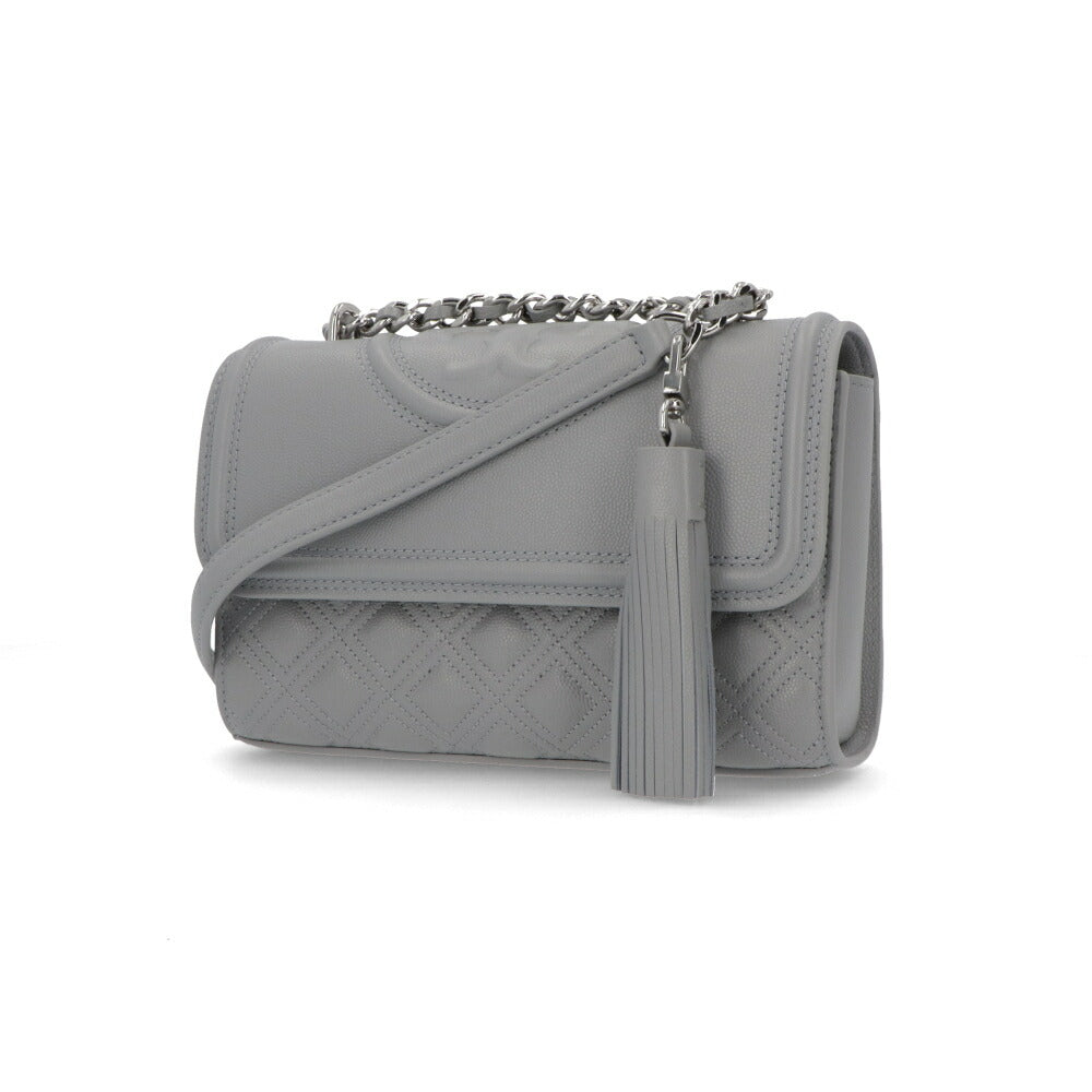 Tory Burch ショルダーバッグ  ライトブルー キルティング クロスボディバッグ タッセル 158435