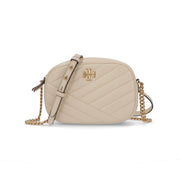 Tory Burch トリーバーチ  ショルダーバッグ KIRA CHEVRON CAMERA BAG クリーム チェーンバッグ 152353
