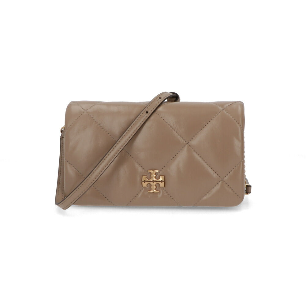 Tory Burch キラ ダイヤモンドキルト クロスボディバッグ モカベージュ キルティング チェーンバッグ 158624