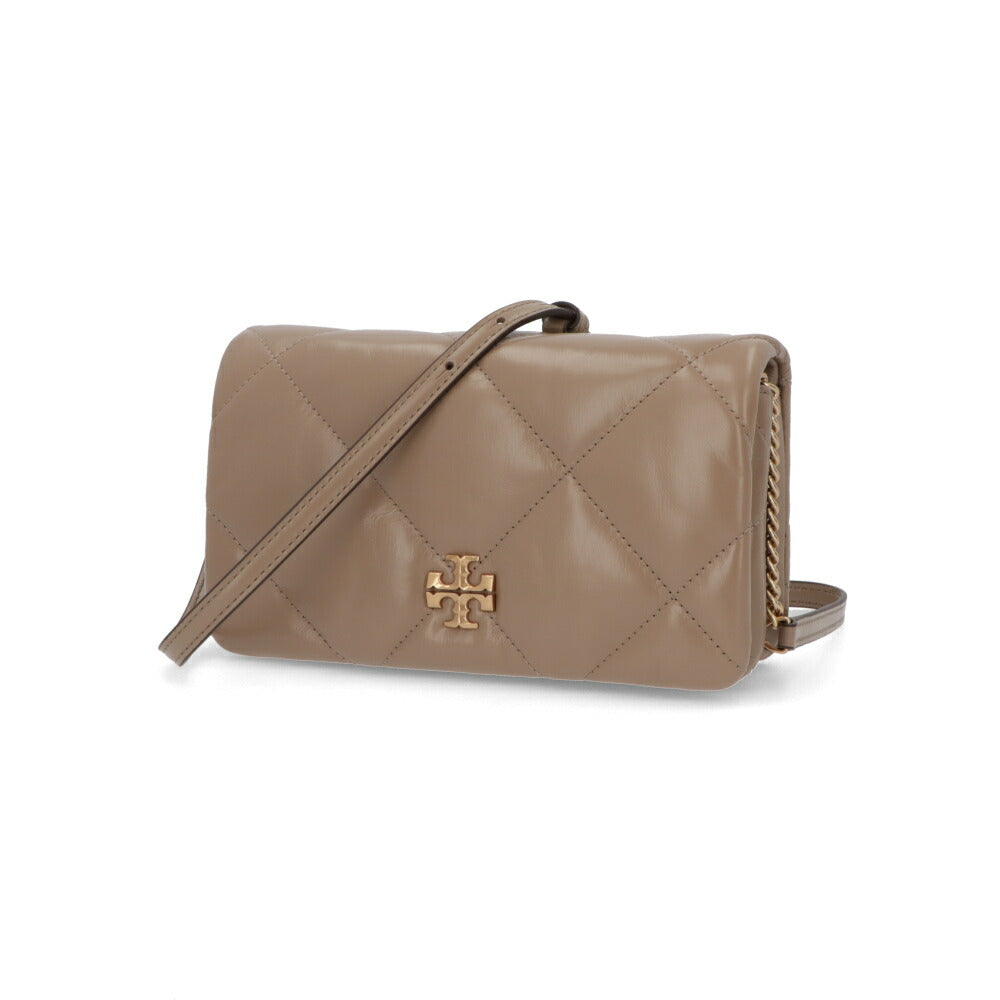 Tory Burch キラ ダイヤモンドキルト クロスボディバッグ モカベージュ キルティング チェーンバッグ 158624