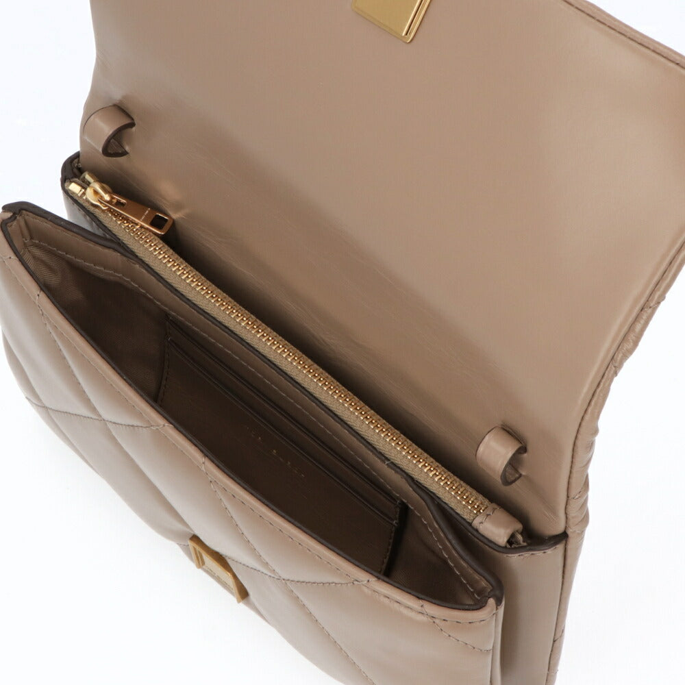 Tory Burch トリーバーチ  キラ ダイヤモンドキルト クロスボディバッグ モカベージュ キルティング チェーンバッグ 158624