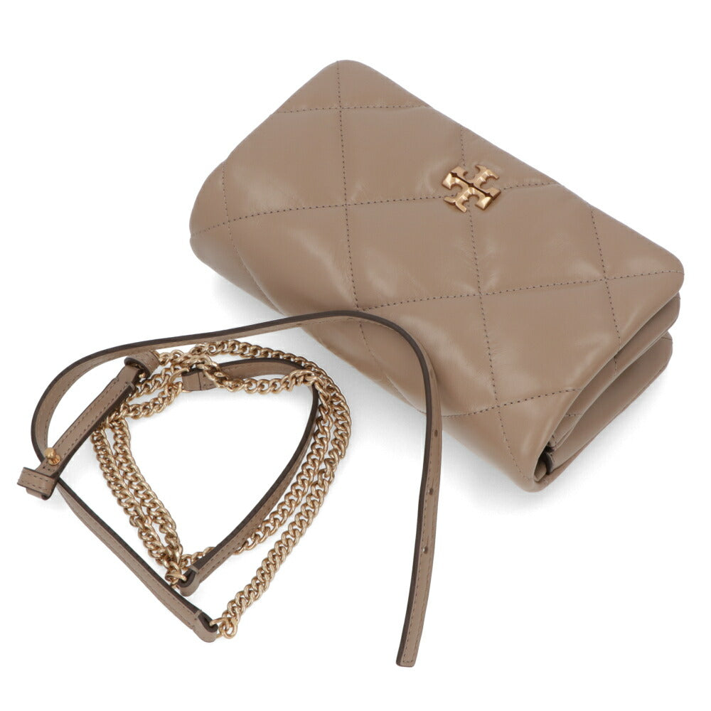 Tory Burch トリーバーチ  キラ ダイヤモンドキルト クロスボディバッグ モカベージュ キルティング チェーンバッグ 158624