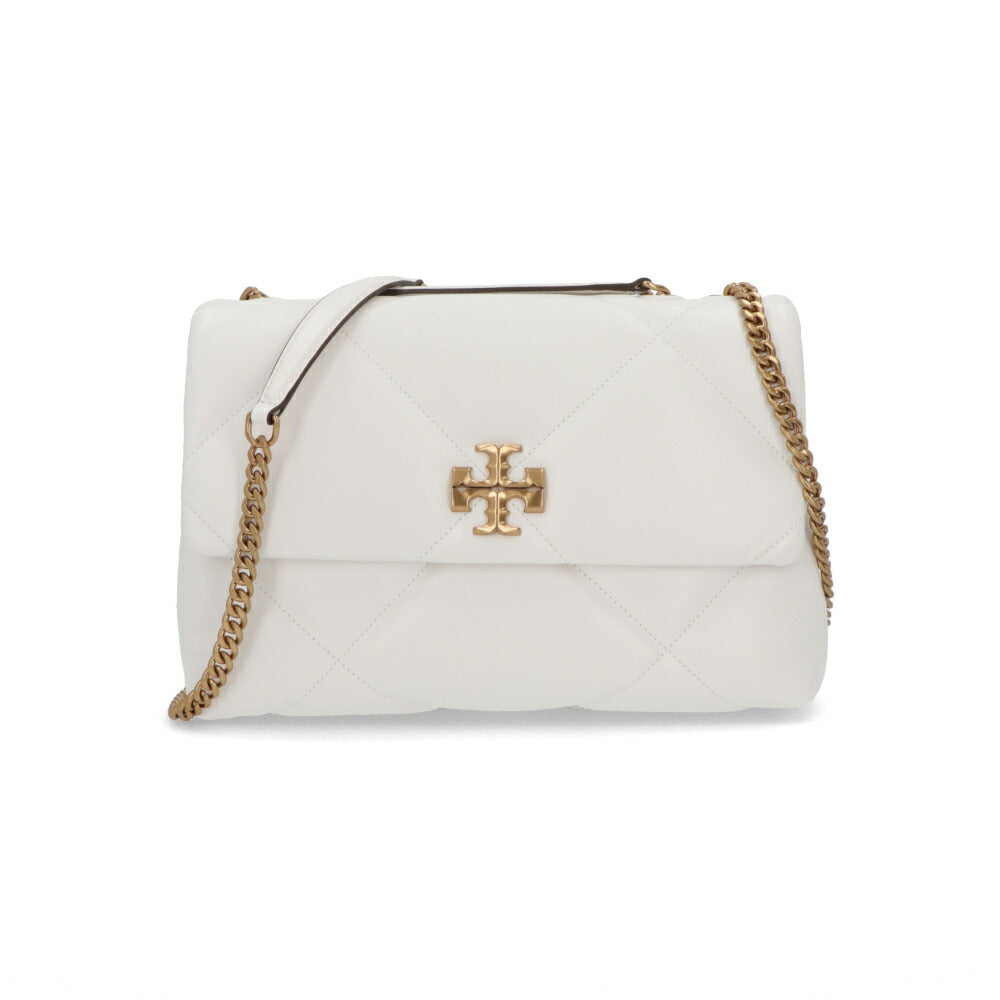 Tory Burch ショルダーバッグ  ホワイト モカベージュ キルティング チェーンバッグ 154704