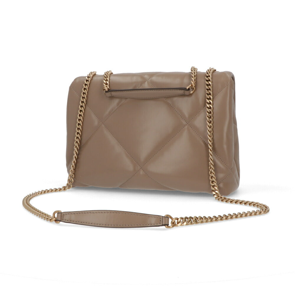 Tory Burch トリーバーチ  ショルダーバッグ  ホワイト モカベージュ キルティング チェーンバッグ 154704