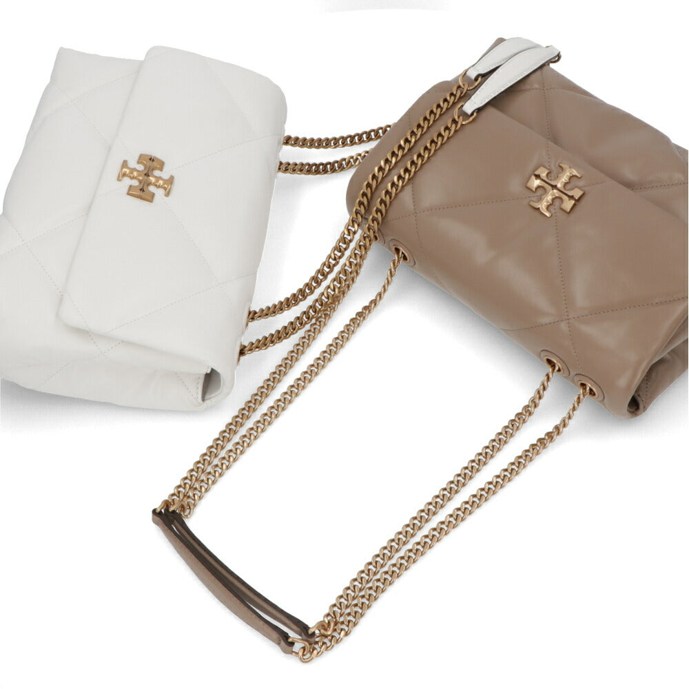 Tory Burch トリーバーチ  ショルダーバッグ  ホワイト モカベージュ キルティング チェーンバッグ 154704