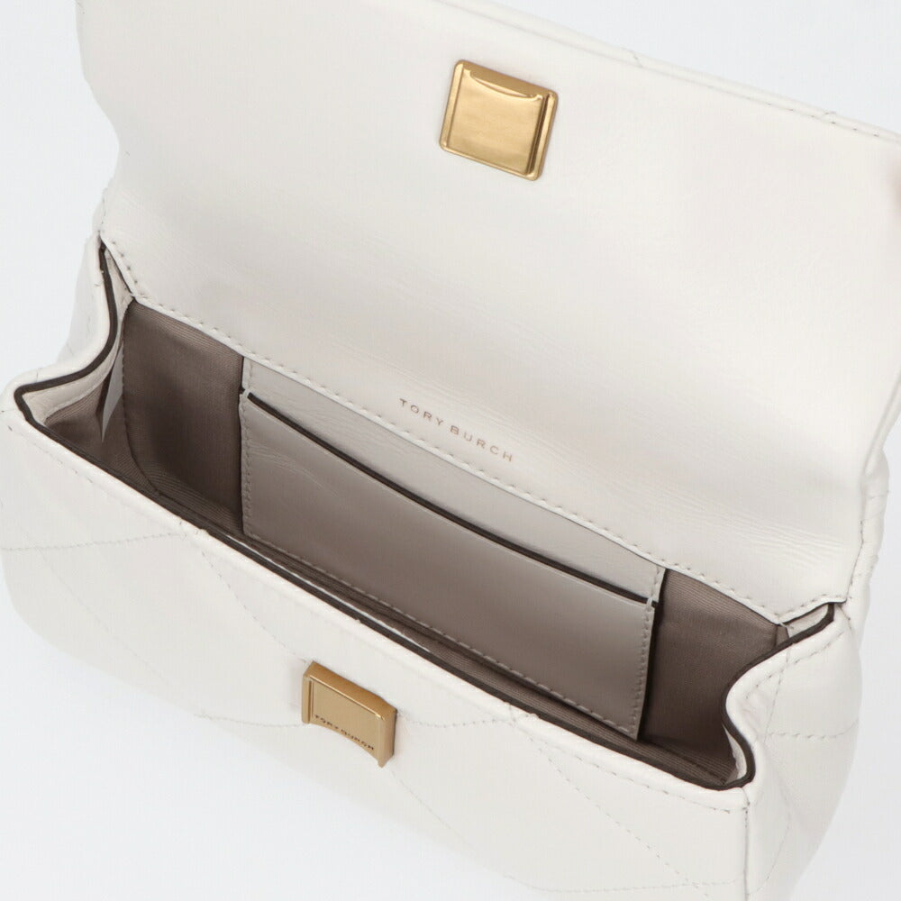 Tory Burch ショルダーバッグ MINI KIRA DIAMOND QUILT FLAP BAG ホワイト クロスボディバッグ キルティング チェーンバッグ 154710