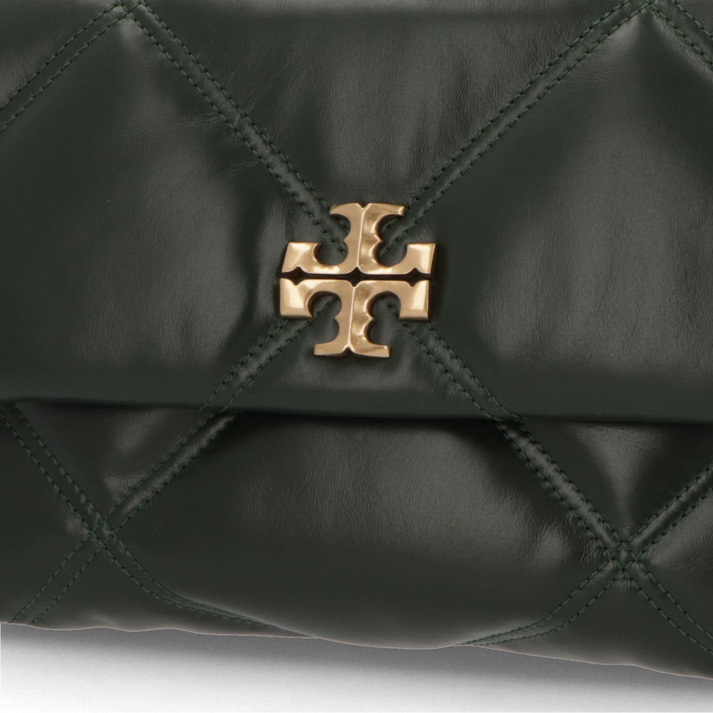 Tory Burch トリーバーチ  キラ ダイヤモンドキルト コンバーチブル ディープグリーン マトラッセレザー チェーンバッグ 158440