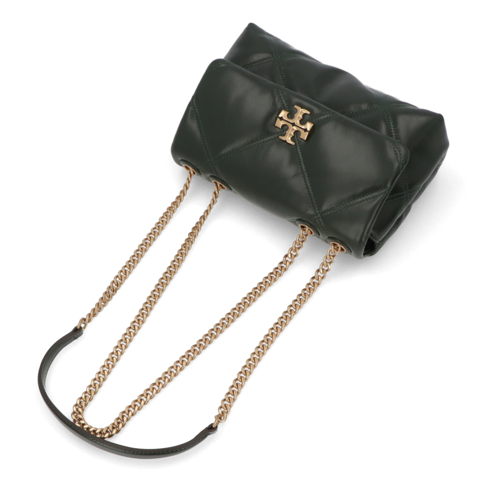 Tory Burch トリーバーチ  キラ ダイヤモンドキルト コンバーチブル ディープグリーン マトラッセレザー チェーンバッグ 158440