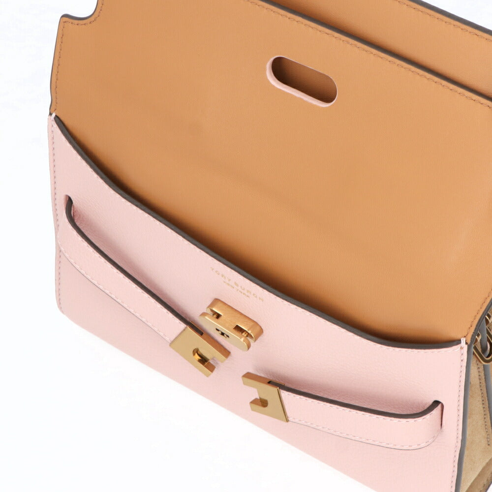 Tory Burch トリーバーチ  ショルダーバッグ  ピンク スエード ミニバッグ バイカラー 161372