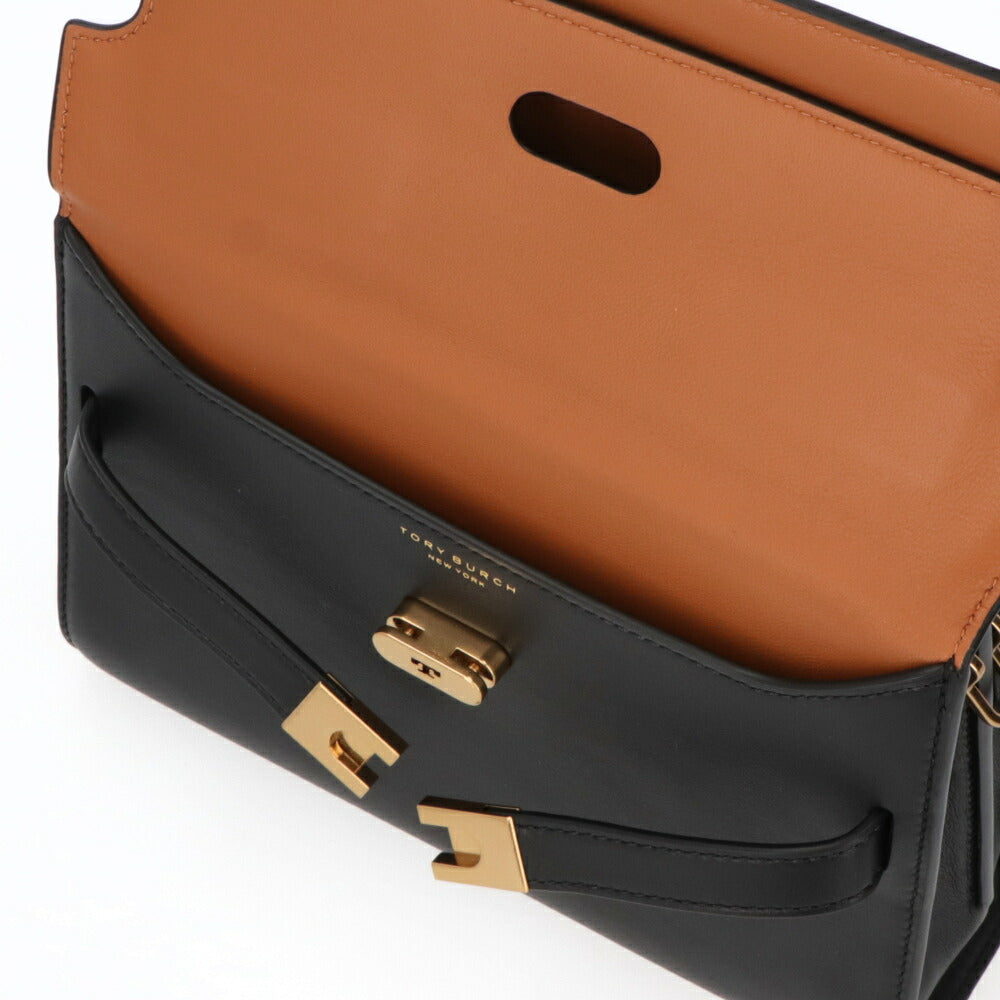 Tory Burch ショルダーバッグ リー・ラジウィル ブラック ミニバッグ バイカラー 158720