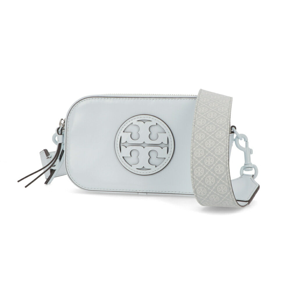 Tory Burch ショルダーバッグ MILLER ライトブルー カメラバッグ ダブルT 158489