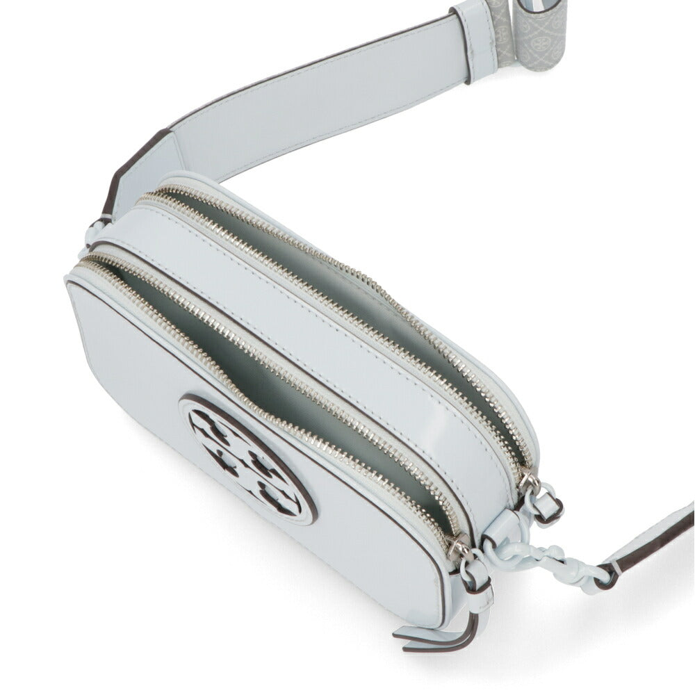 Tory Burch ショルダーバッグ MILLER ライトブルー カメラバッグ ダブルT 158489