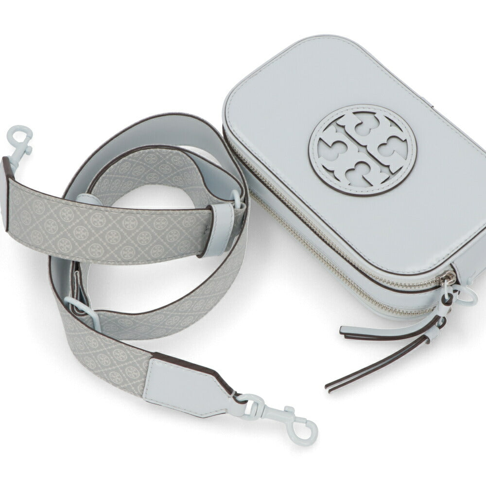 Tory Burch ショルダーバッグ MILLER ライトブルー カメラバッグ ダブルT 158489