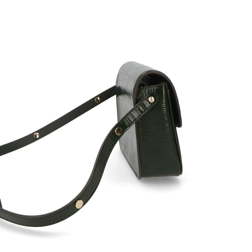 Tory Burch ショルダーバッグ ROBINSON SPAZZOLATO グリーン ライトブルー イエロー エンボスレザー クロスボディバッグ ミニバッグ 154731