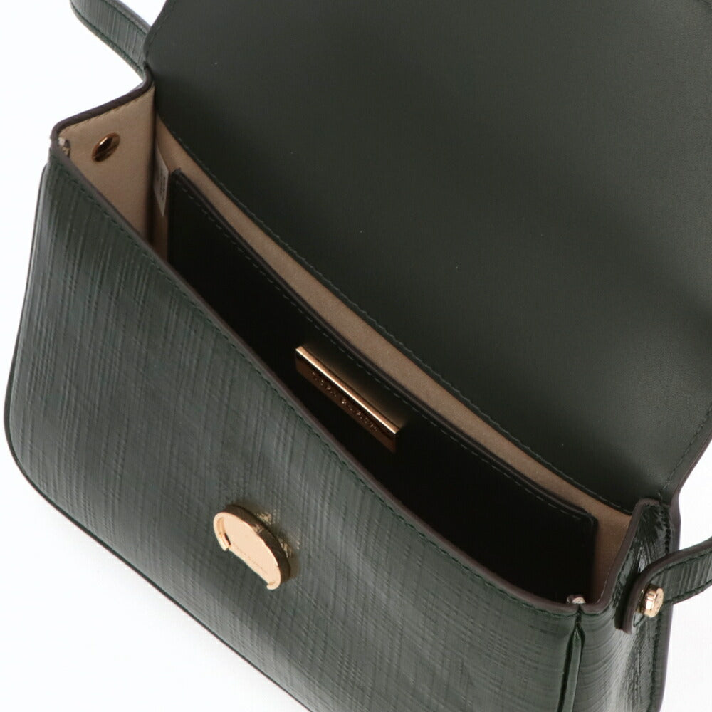 Tory Burch ショルダーバッグ ROBINSON SPAZZOLATO グリーン ライトブルー イエロー エンボスレザー クロスボディバッグ ミニバッグ 154731